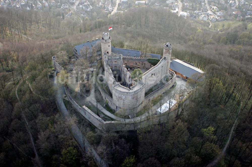 Bensheim - Auerbach von oben - Burg Auerbach Hessen