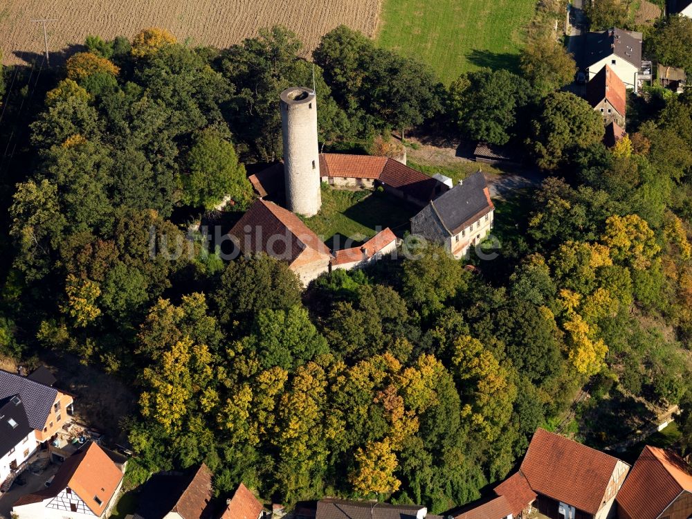 Luftbild Arnstein - Burg Büchold im Stadtteil Büchold in Arnstein im Bundesland Bayern