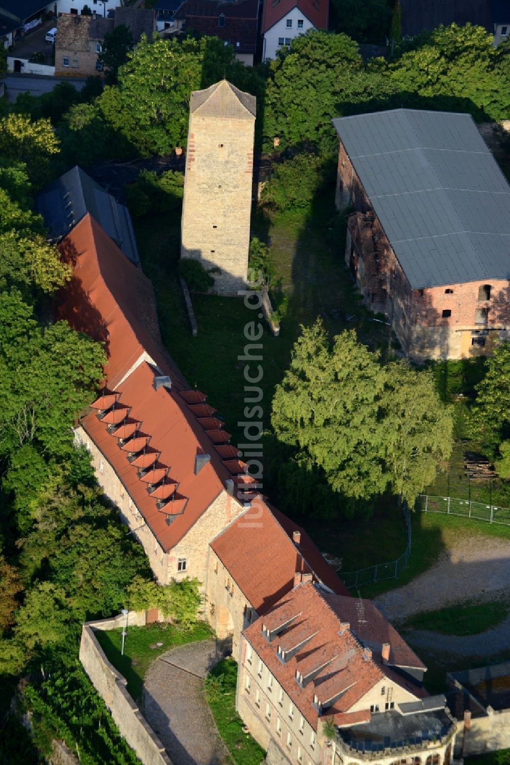 Beyernaumburg von oben - Burg Beyernaumburg im Bundesland Sachsen-Anhalt