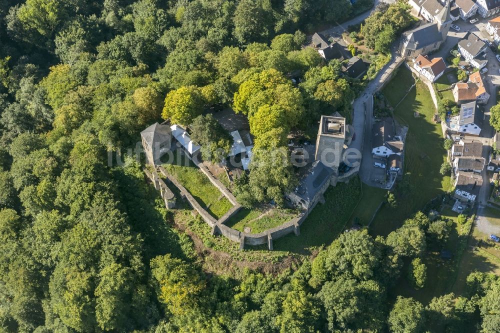 Hattingen von oben - Burg Blankenstein bei Hattingen im Ruhrgebiet in Nordrhein-Westfalen.