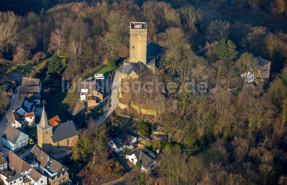 Luftbild Hattingen - Burg Blankenstein im gleichnamigen Stadtteil in Hattingen im Bundesland Nordrhein-Westfalen