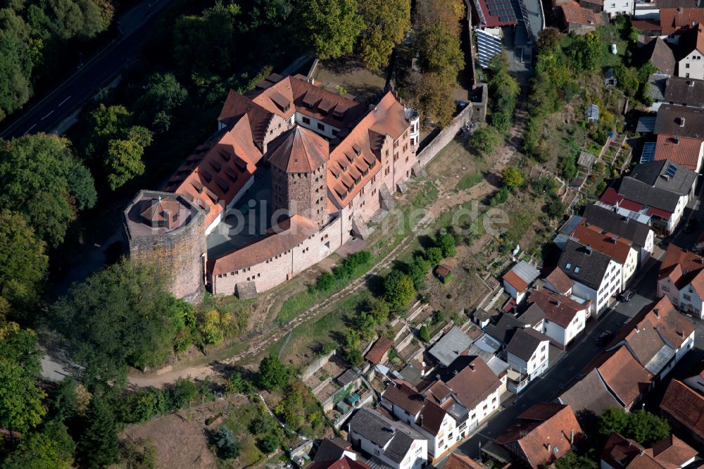 Rieneck von oben - Burg Burg Rieneck in Rieneck im Bundesland Bayern, Deutschland