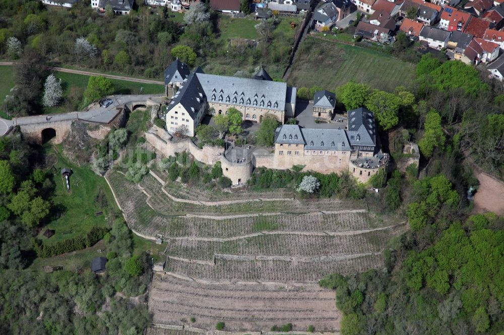 Luftbild Bad Münster am Stein-Ebernburg - Burg Ebernburg in Bad Münster am Stein Ebernburg im Bundesland Rheinland-Pfalz