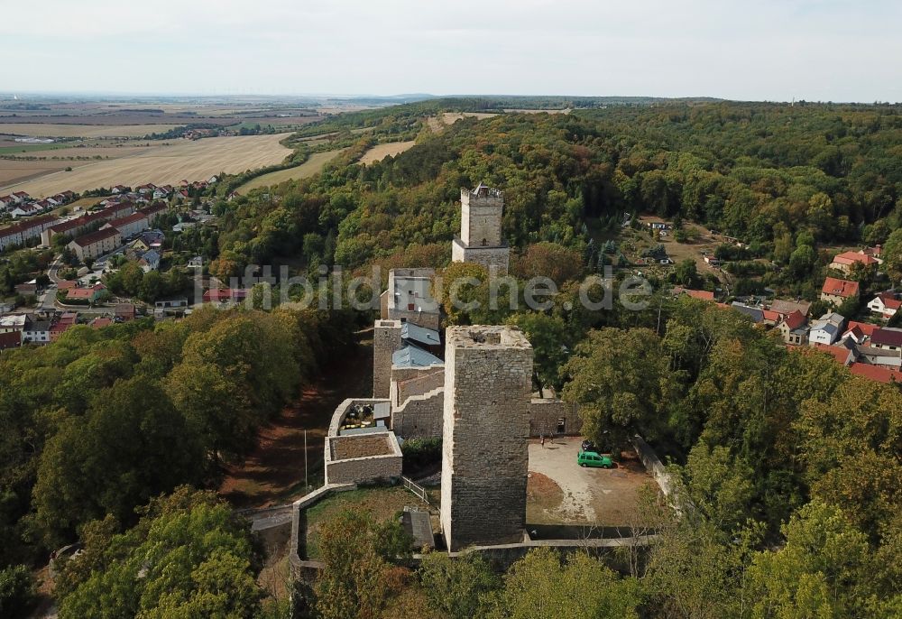 Luftbild Eckartsberga - Burg Eckartsburg am Burgweg in Eckartsberga im Bundesland Sachsen-Anhalt, Deutschland