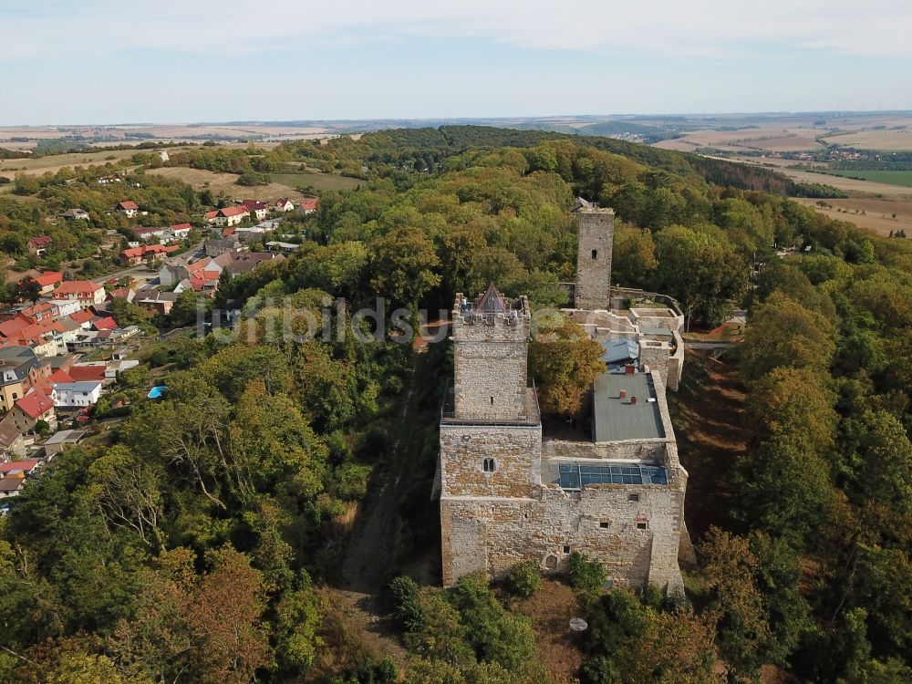 Luftaufnahme Eckartsberga - Burg Eckartsburg am Burgweg in Eckartsberga im Bundesland Sachsen-Anhalt, Deutschland