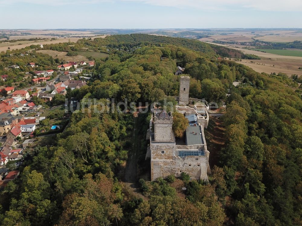 Luftbild Eckartsberga - Burg Eckartsburg am Burgweg in Eckartsberga im Bundesland Sachsen-Anhalt, Deutschland