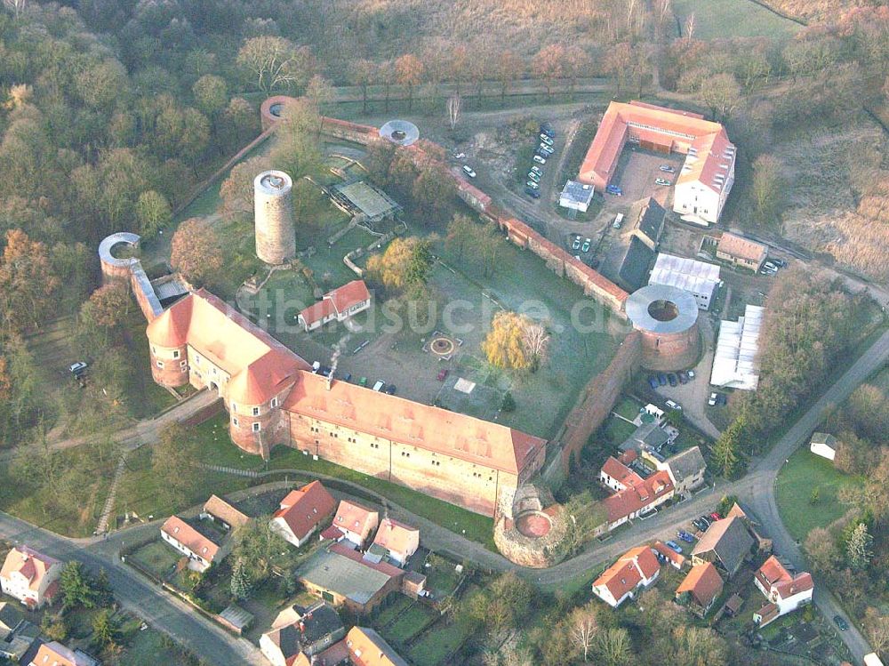 Luftaufnahme Belzig - Burg Eisenhardt in Belzig