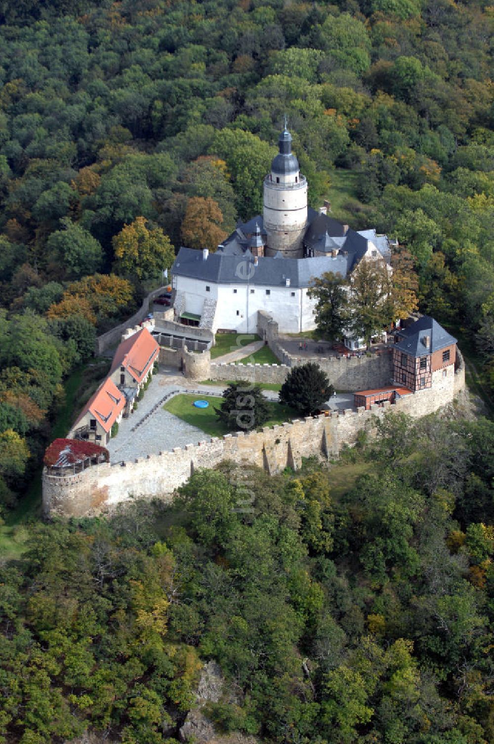 Falkenstein/ Harz von oben - Burg Falkenstein (Harz)