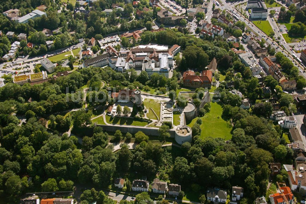 Luftbild Bielefeld - Burg und Festung Sparrenberg in Bielefeld