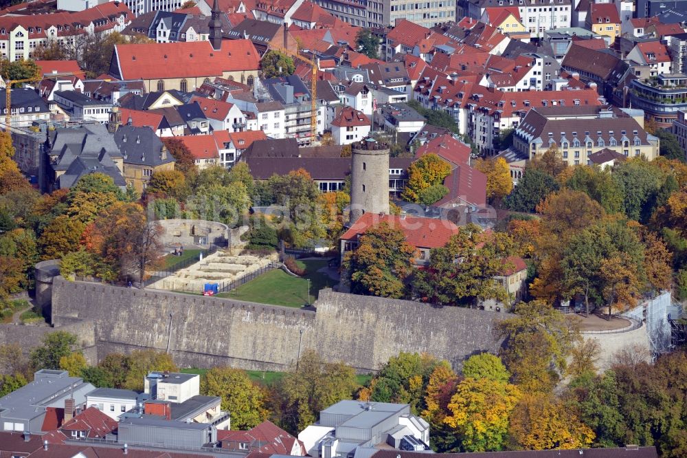 Luftbild Bielefeld - Burg und Festung Sparrenburg in Bielefeld im Bundesland Nordrhein-Westfalen