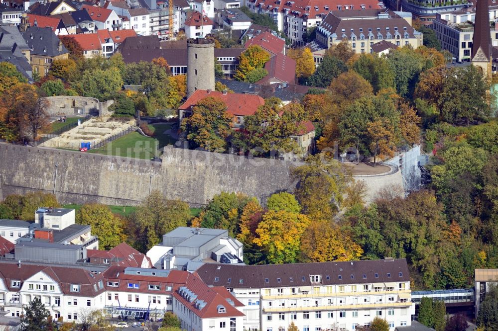 Luftaufnahme Bielefeld - Burg und Festung Sparrenburg in Bielefeld im Bundesland Nordrhein-Westfalen