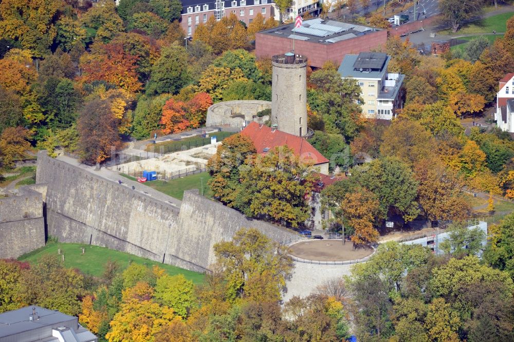 Luftbild Bielefeld - Burg und Festung Sparrenburg in Bielefeld im Bundesland Nordrhein-Westfalen