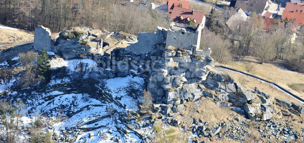 Luftbild Flossenbürg - Burg Flossenbürg in Bayern