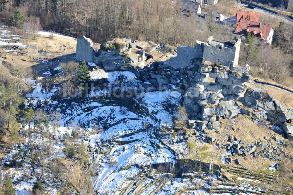 Luftaufnahme Flossenbürg - Burg Flossenbürg in Bayern