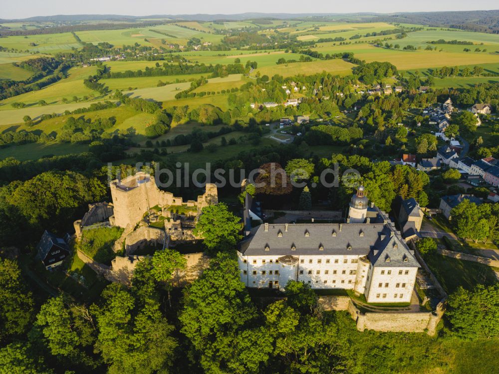 Luftbild Frauenstein - Burg Frauenstein in Frauenstein im Bundesland Sachsen, Deutschland