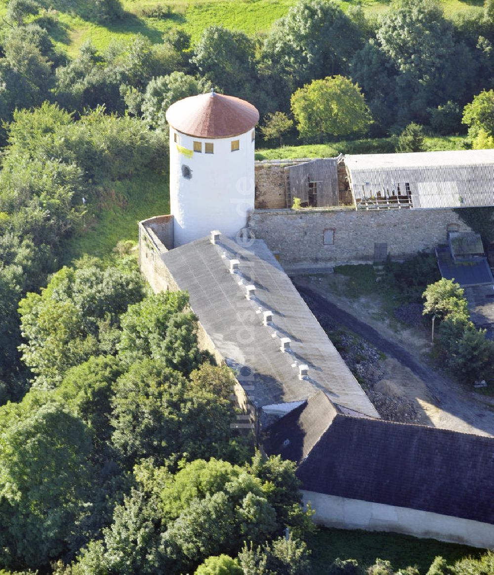 Freckleben von oben - Burg Freckleben Sachsen Anhalt