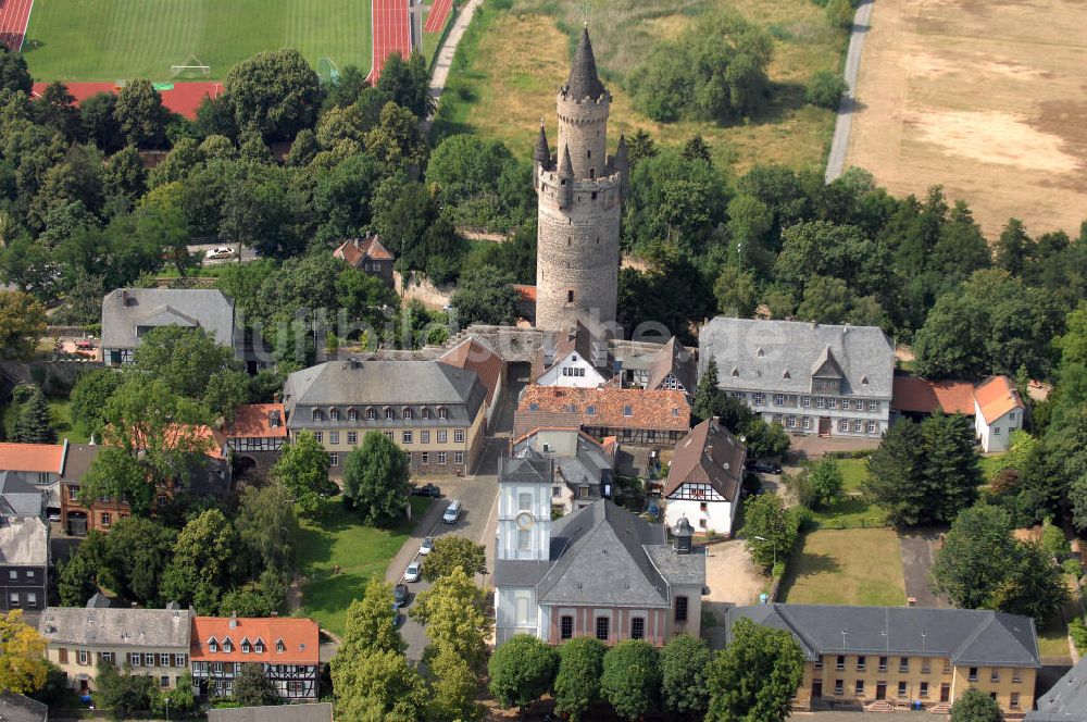 Luftbild Friedberg - Burg Friedberg in Hessen