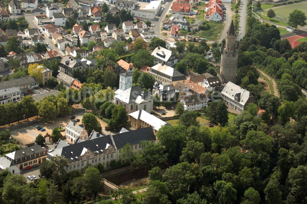 Luftaufnahme Friedberg - Burg Friedberg in Hessen