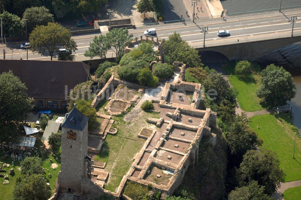 Halle (Saale) aus der Vogelperspektive: Burg Giebichenstein in Halle (Saale)