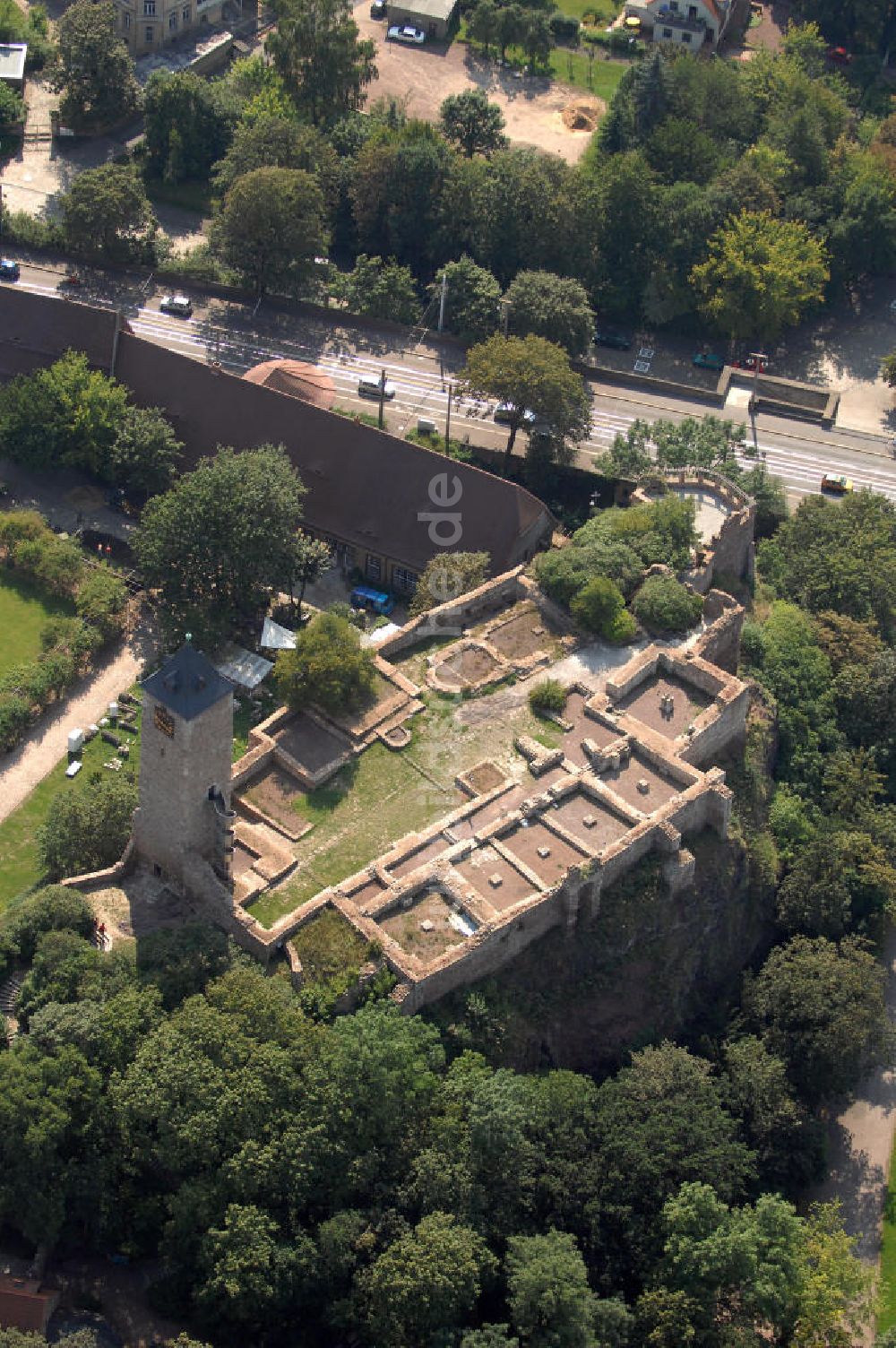 Luftbild Halle (Saale) - Burg Giebichenstein in Halle (Saale)