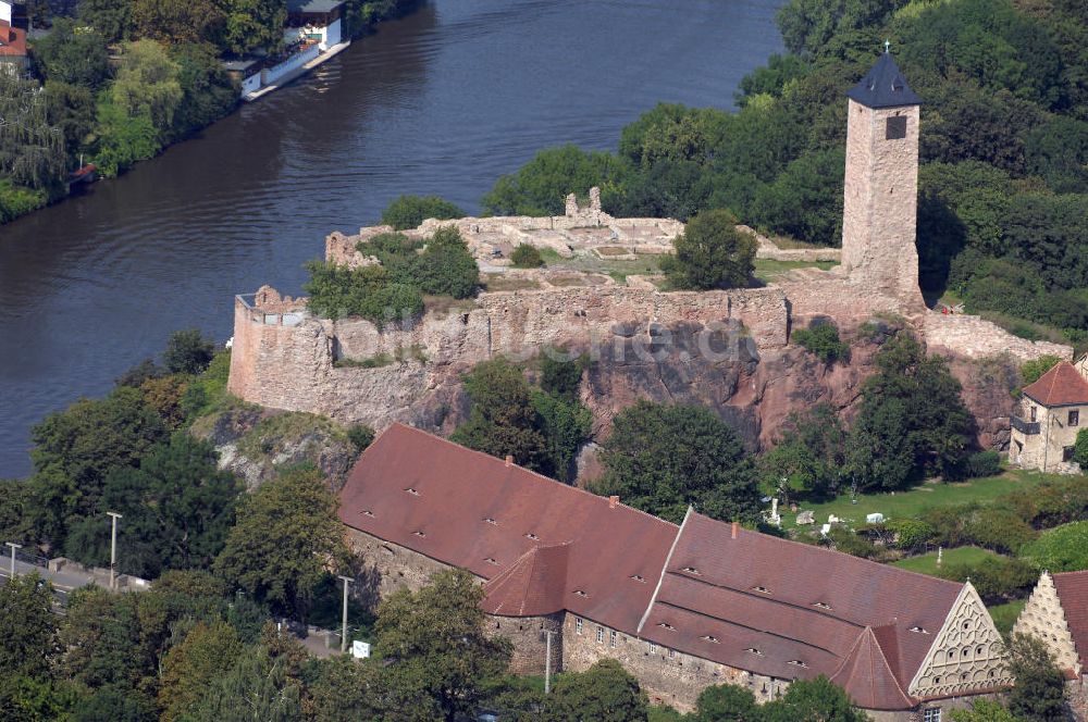 Halle (Saale) aus der Vogelperspektive: Burg Giebichenstein in Halle (Saale)