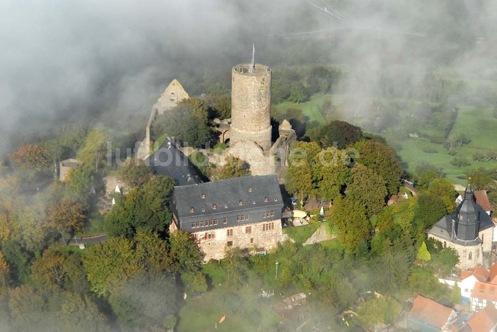 Krofdorf-Gleiberg von oben - Burg Gleiberg in Krofdorf-Gleiberg