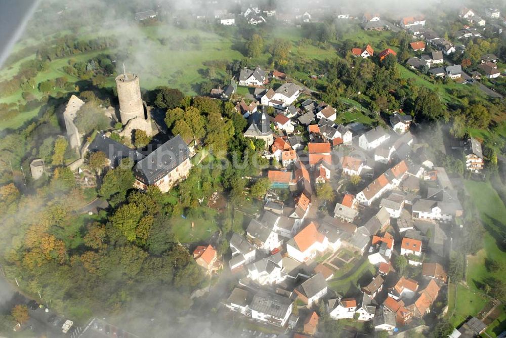 Krofdorf-Gleiberg aus der Vogelperspektive: Burg Gleiberg in Krofdorf-Gleiberg