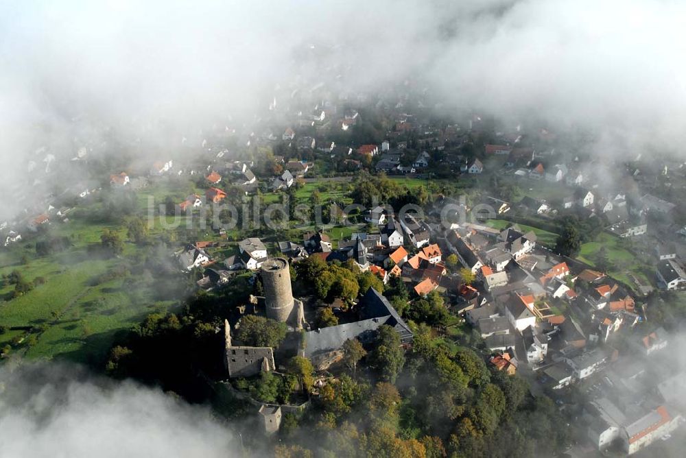 Krofdorf-Gleiberg aus der Vogelperspektive: Burg Gleiberg in Krofdorf-Gleiberg