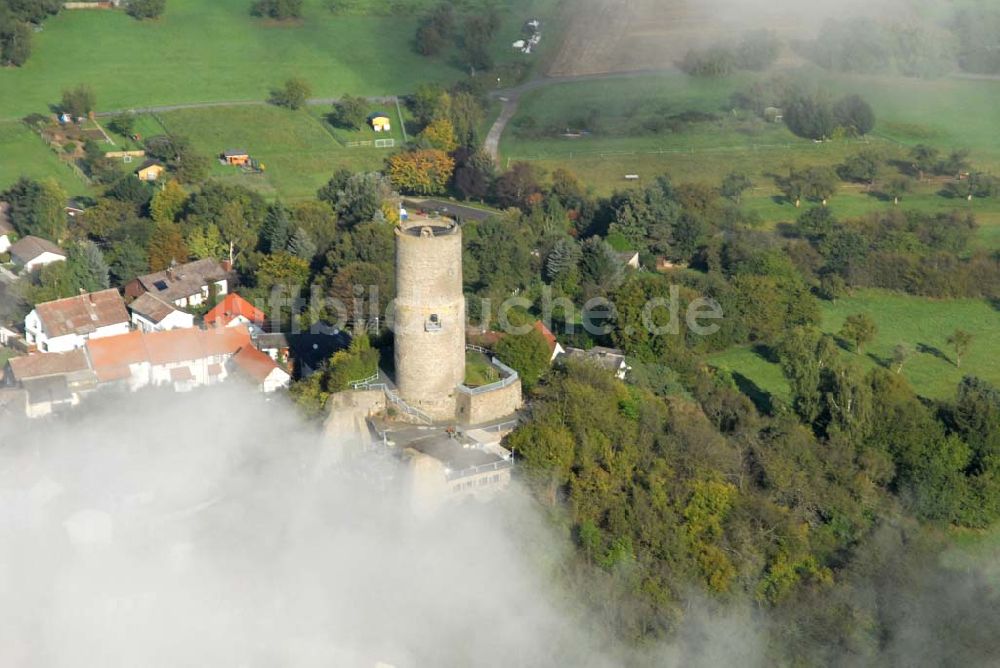 Krofdorf-Gleiberg von oben - Burg Gleiberg in Krofdorf-Gleiberg