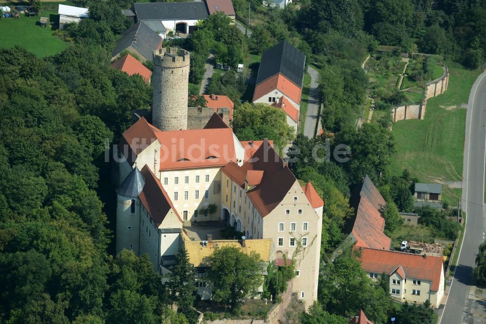 Kohren-Sahlis von oben - Burg Gnandstein in Kohren-Sahlis im Bundesland Sachsen