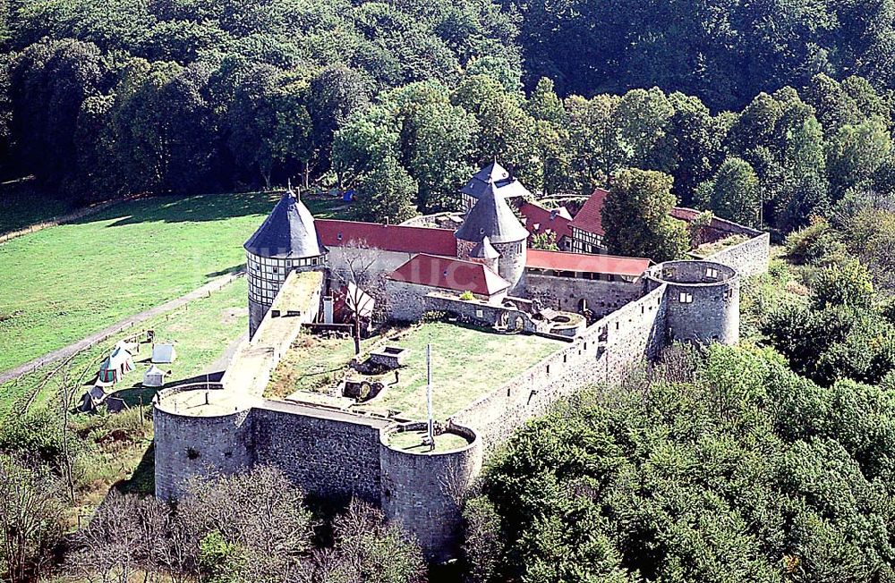 Luftbild Grebenau in Hessen am Wolfersberg - Burg Grebenau in Hessen am Wolfersberg 20.09.2003