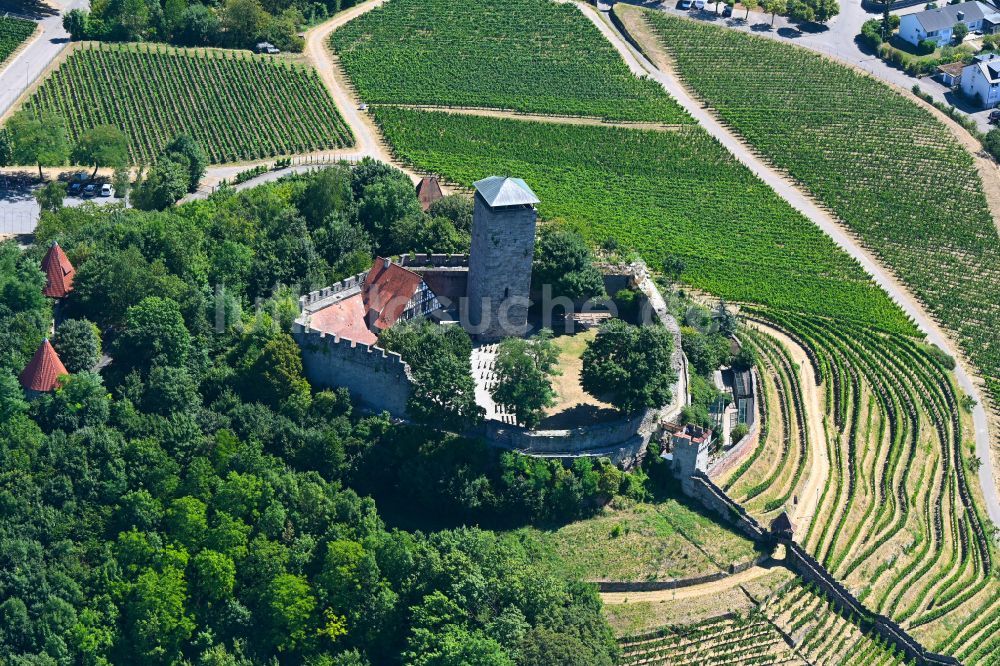 Hohenbeilstein von oben - Burg Hohenbeilstein in Hohenbeilstein im Bundesland Baden-Württemberg, Deutschland