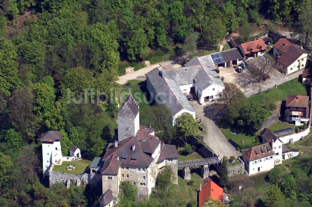 Kipfenberg von oben - Burg und Holzbrücke Kipfenberg in Kipfenberg