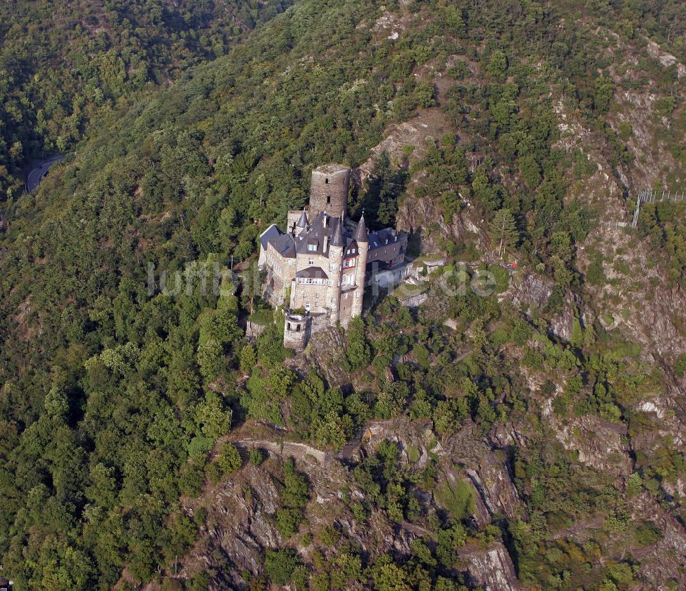 Luftbild Sankt Goarshausen - Burg Katz in Sankt Goarshausen