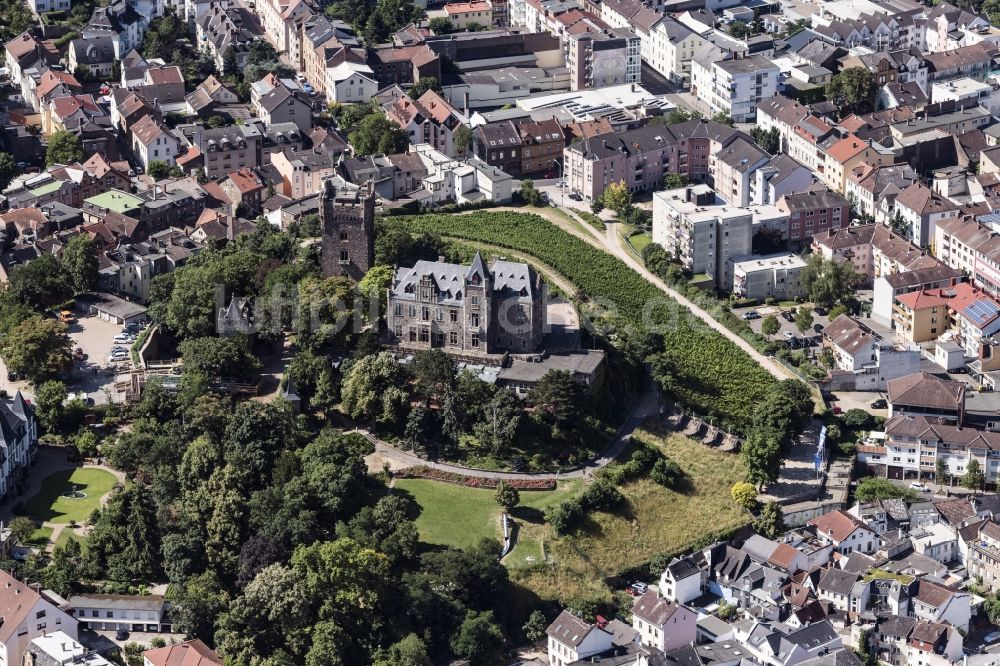 Rüdesheim am Rhein von oben - Burg Klopp in Bingen am Rhein im Bundesland Rheinland-Pfalz, Deutschland