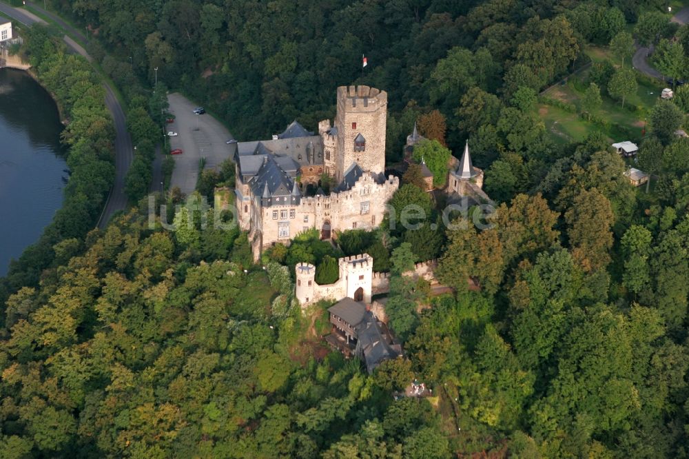 Luftaufnahme Lahnstein - Burg Lahneck in Lahnstein im Bundesland Rheinland-Pfalz