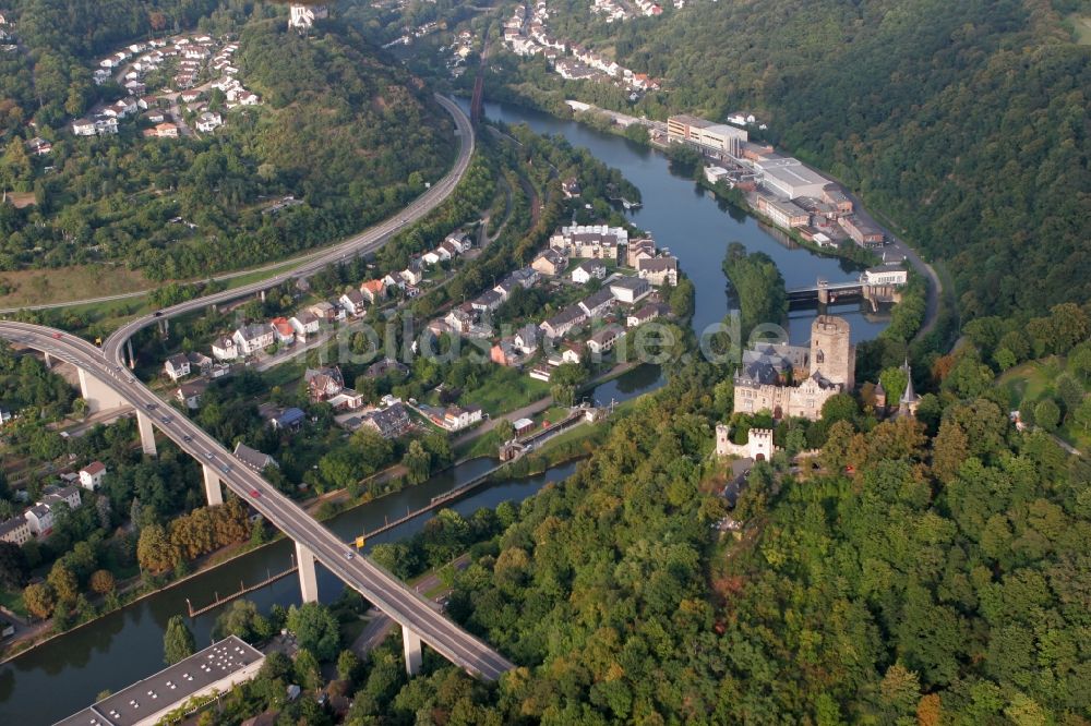 Luftaufnahme Lahnstein - Burg Lahneck in Lahnstein im Bundesland Rheinland-Pfalz