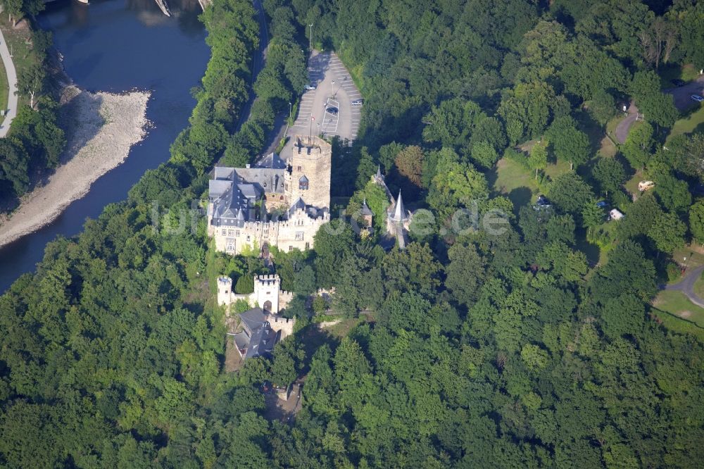 Lahnstein aus der Vogelperspektive: Burg Lahneck in Lahnstein im Bundesland Rheinland-Pfalz