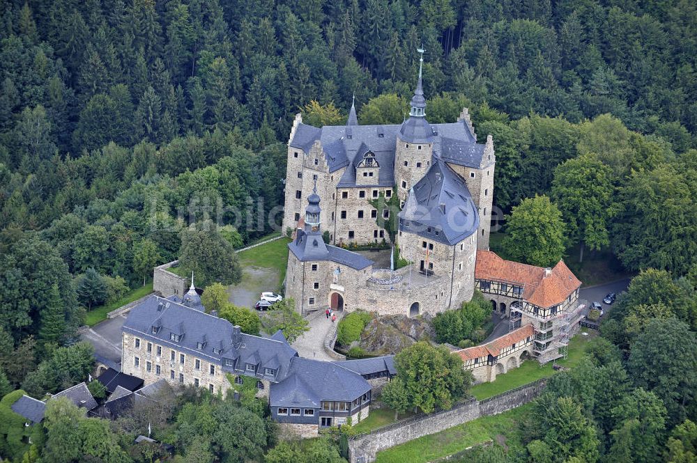 Luftaufnahme Ludwigsstadt - Burg Lauenstein Bayern