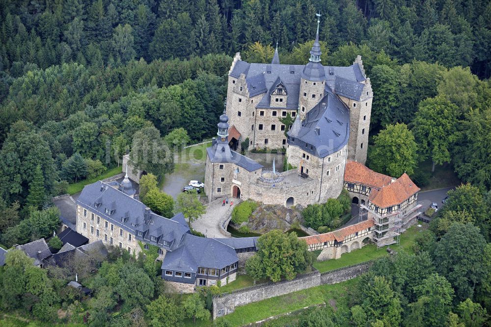 Ludwigsstadt von oben - Burg Lauenstein Bayern