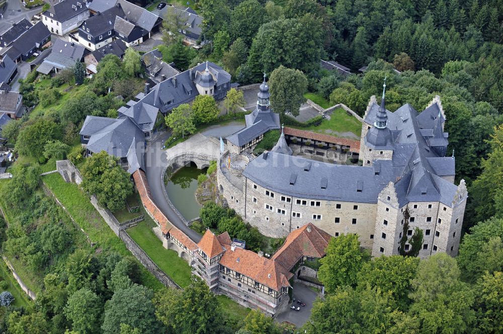 Luftbild Ludwigsstadt - Burg Lauenstein Bayern