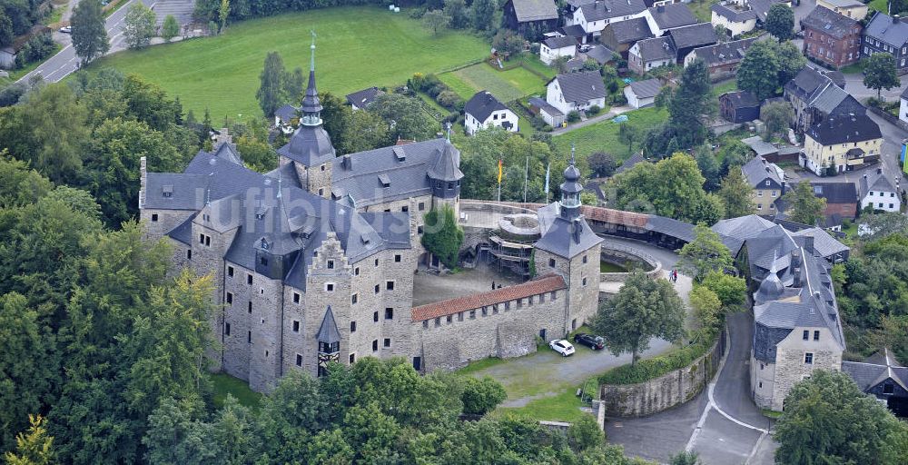 Ludwigsstadt von oben - Burg Lauenstein Bayern