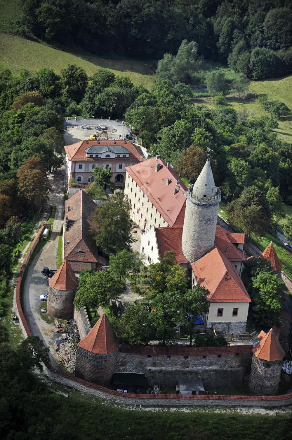 Seitenroda von oben - Burg Leuchtenberg