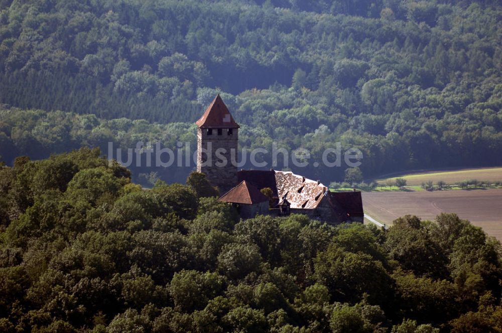 Oberstenfeld aus der Vogelperspektive: Burg Lichtenberg in Oberstenfeld