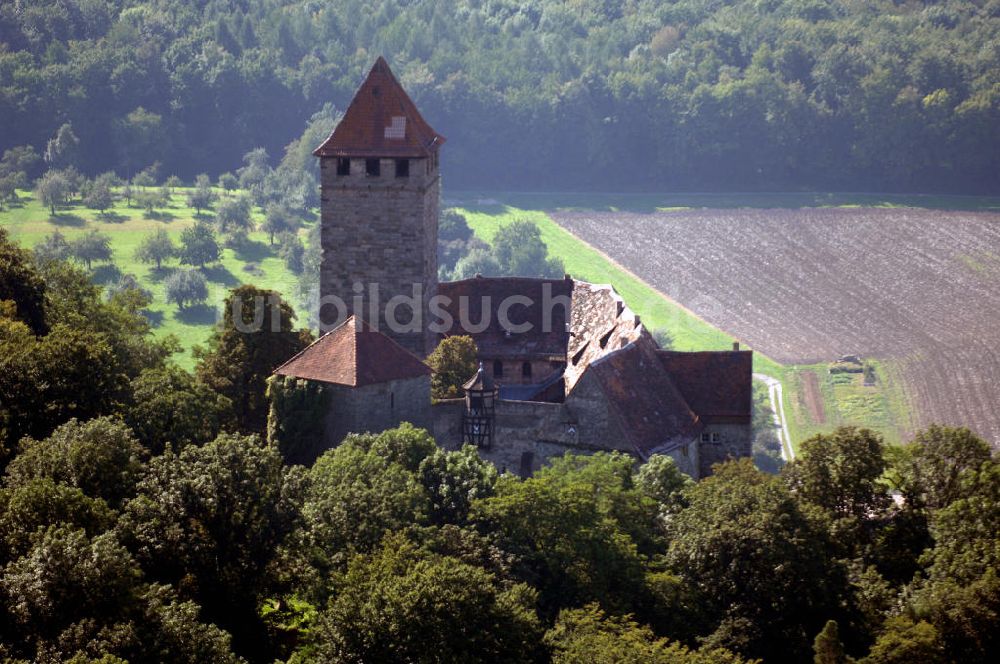 Oberstenfeld von oben - Burg Lichtenberg in Oberstenfeld