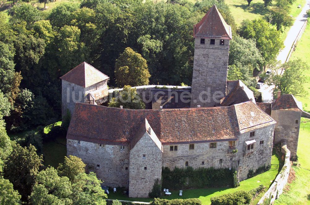 Oberstenfeld von oben - Burg Lichtenberg in Oberstenfeld