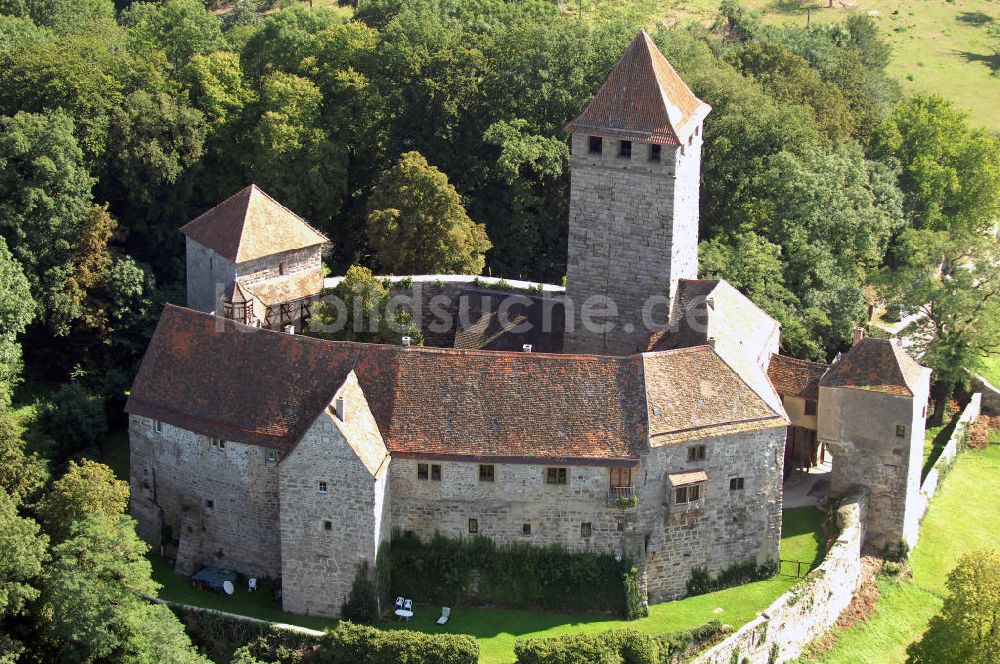 Oberstenfeld aus der Vogelperspektive: Burg Lichtenberg in Oberstenfeld