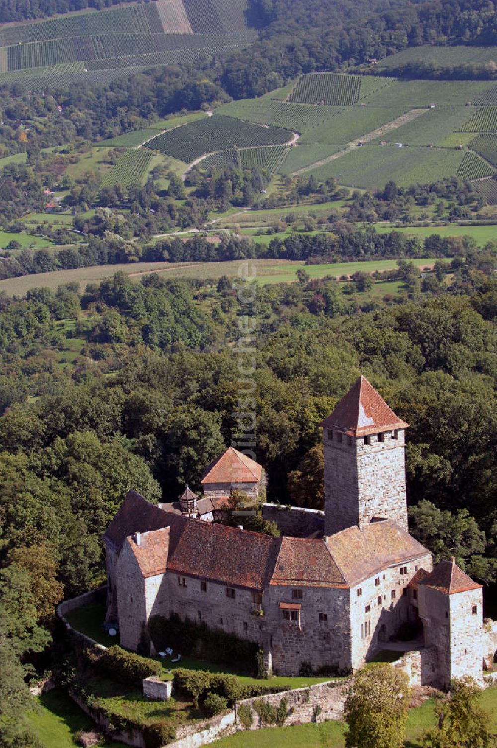 Luftbild Oberstenfeld - Burg Lichtenberg in Oberstenfeld