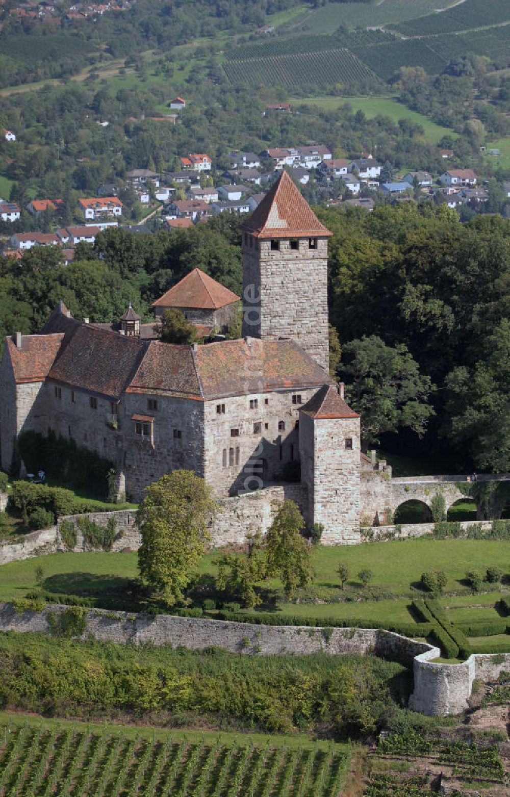 Luftbild Oberstenfeld - Burg Lichtenberg in Oberstenfeld