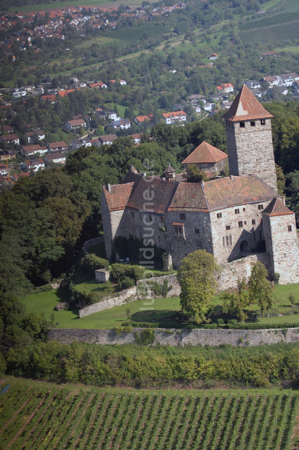 Luftaufnahme Oberstenfeld - Burg Lichtenberg in Oberstenfeld